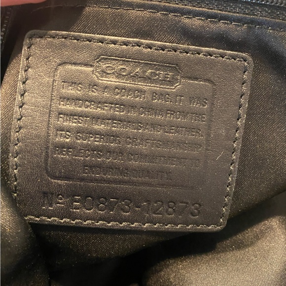 GUC COACH Vintage Signature Canvas Hobo Bag Black - Picture 5 of 5